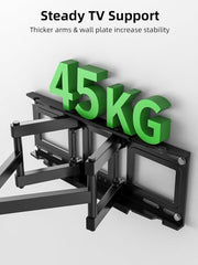 USX-MOUNT Stenski nosilec za TV 32–70” – nagibni in vrtljivi nosilec z dvojno roko