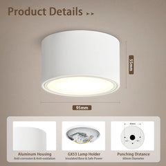 4x KYOTECH 95 mm nadgradni LED reflektor 3CCT