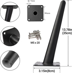 WINGFLY 35 cm kovinske pohištvene noge - set 4 kosov