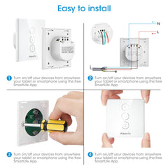 MAXCIO pametno WiFi stikalo za rolete združljivo z Alexa in Google Home - 2 kosa