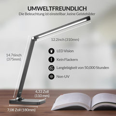 LED Zatemnilna Namizna Svetilka z USB Priključkom