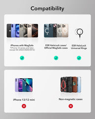 ESR MagSafe denarnica (HaloLock) z iskalnikom Geo in stojalom, združljiva z Find My - Črna