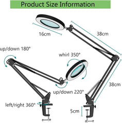 YOUKOYI LED povečevalna svetilka s sponko - 5x povečava