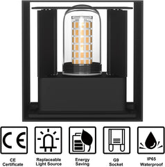 CHANGM 7 W LED stenska svetilka z nastavljivim snopom svetlobe - komplet 2 kosov