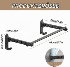 2x SRVAXZN zložljiv stenski obešalnik s palico 40cm
