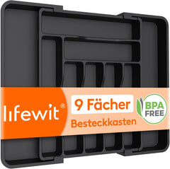 LIFEWIT raztegljiv organizator za kuhinjski predal (30–50 cm)