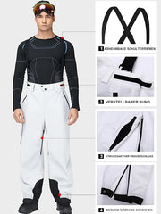 HOTIAN L moške smučarske hlače z naramnicami, vodoodporne in vetrovne