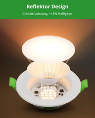 10x HOMEOW 87 mm vgradni LED reflektor
