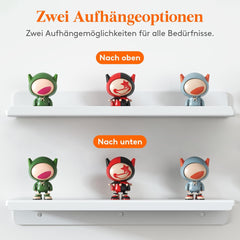 LIFEWIT komplet 4 belih akrilnih visečih polic