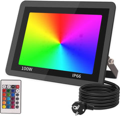 JBDUSN 100 W RGB LED reflektor z daljinskim upravljalnikom