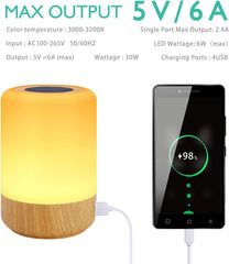 TAIPOW LED namizna svetilka s 4 USB priključki