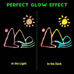 FANSARRICHE Glow in the dark 3D vodoodporne fluorescentne barve - 12 x 20 ml