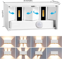 KINGWEN 2O W LED stenska svetilka s senzorjem gibanja in mraka - 3000 K
