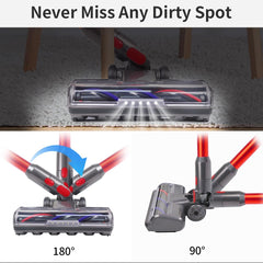 LAYMI LED krtača za Dyson V7–V15 sesalnike nadomestni nastavek za tla