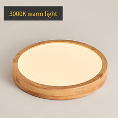 SCHINDORA lesena LED stropna svetilka 21W topla bela svetloba Ø 30 cm