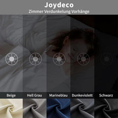 2x 158×106cm JOYDECO Zatemnitvene zavese s skritimi zankami