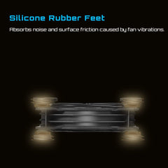 UPHERE 120 mm USB ventilator za elektronske naprave z nastavitvijo hitrosti - 1 KOS