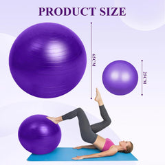 FLINTRONIC gimnastična žoga 65 cm z malo žogo in tlačilko