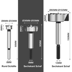 MOXPIFY Forstner sveder za les 75 mm, 150 mm, 12 mm