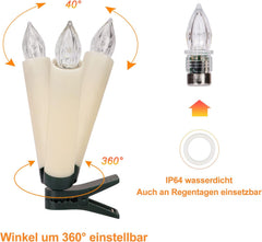 YUNSHENG LED božične svečke za drevo - set 30 kosov