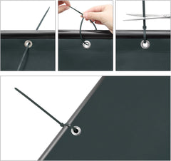 SEKEY vodoodporna in neprosojna ograja za balkon iz tkanine - 80 × 600 cm