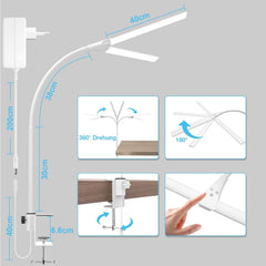 HENSAM 80 cm LED namizna svetilka s sponko