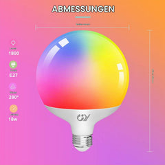 GY Pametna LED RGB zatemnljiva žarnica z Bluetooth povezavo