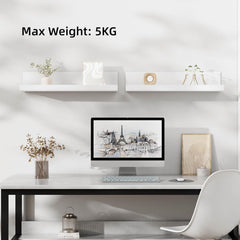 LOFTPLUS akrilna stenska polica brez vrtanja - komplet 2 kos