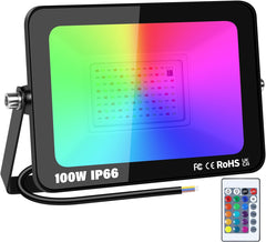 RIGIDON 100 W RGB LED reflektor z daljinskim upravljalnikom in 16 barvami svetlobe