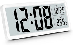 Sukeen digitalna stenska ura z velikimi številkami in termometrom