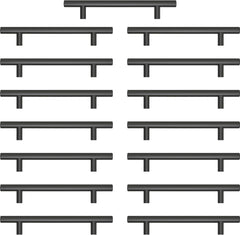 AWMNSRMAN črni ročaji za predale in kuhinjske omarice - paket 15 kosov