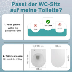 MEEJEE WC deska D-oblike s počasnim zapiranjem