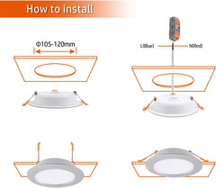 6x DA LIGHT 120×26mm 9 W LED vgradni reflektorji
