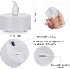 TAPPOVALY LED Čajne Svečke – Set 150 kosov