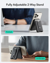 ESR MagSafe denarnica (HaloLock) z iskalnikom Geo in stojalom, združljiva z Find My - Črna