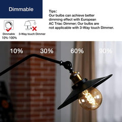 FLSNT zatemnilne LED vintage žarnice G95 - komplet 3 kosov