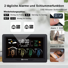 KETOTEK brezžična vremenska postaja s 3 zunanjimi senzorji