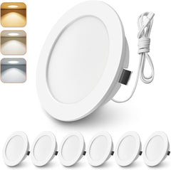 ALUSSO komplet LED vgradnih luči s tremi barvnimi temparaturami – 6 kosov