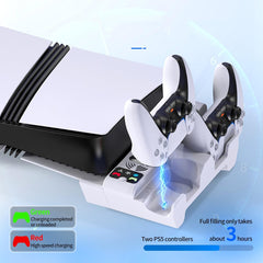 XINGEEEK PS5 Pro/PS5 Slim hladilno stojalo z polnilno postajo za kontrolerje