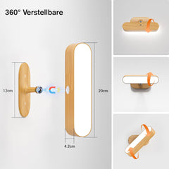 HENSAM brezžična LED stenska svetilka z baterijo