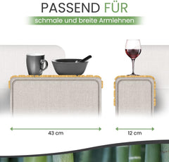 KOS DESIGN bambusov črn pladenj za naslonjalo sedežne garniture
