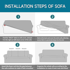 YSTELLAA pralna raztegljiva prevleka za trosed - 183–234 cm