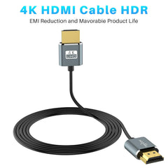 TWOZOH Ultra Tanek HDMI Kabel 0,3 m – 4K 60 Hz, 18 Gbps, 2 kosa