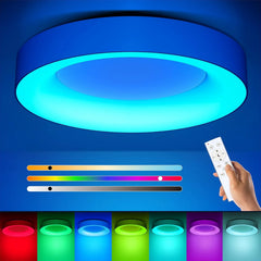 MATANE 28 cm RGB LED stropna svetilka z daljincem