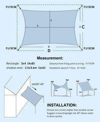 LOVE STORY Vodoodporno senčno jadro - 4×4 m