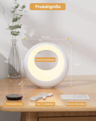 BONSERY LED nočna svetilka z upravljanjem na dotik in daljinskim upravljalnikom - set 2 kosov