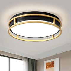 VIKAEY 41,5 cm LED črno-zlata stropna svetilka