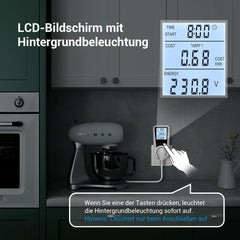 DEWENWILS Električni Merilnik Porabe Energije Z LCD Zaslonom In Dvojno Tarifo