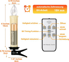20x YUNSHENG LED sveče za božično drevo