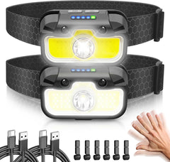 HYTED Komplet 2 LED Polnilnih Naglavnih Svetilk (2000 Lumnov)